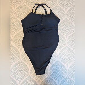 One piece Maternity bathing suit Navy